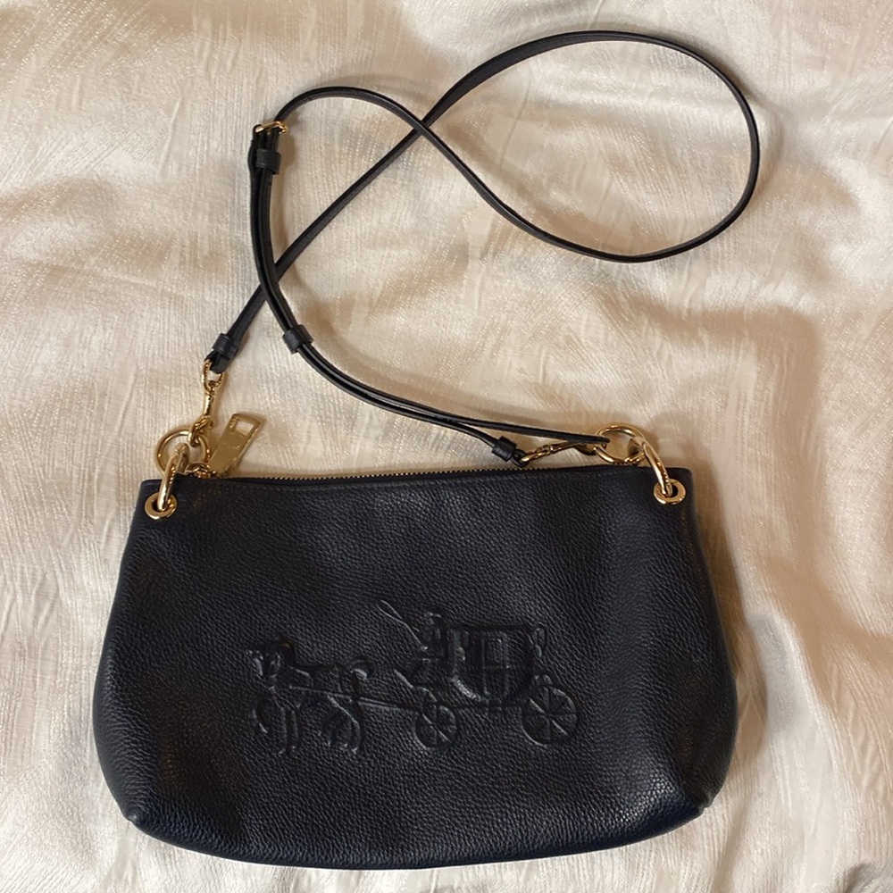 Navy Blue Leather Coach Purse